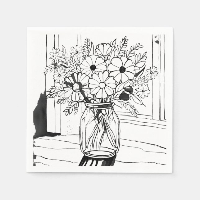 Flower Bouquet Napkin (Front)