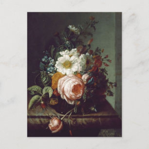 Flower Bouquet on a Marble Table by Rachel Ruysch Postcard