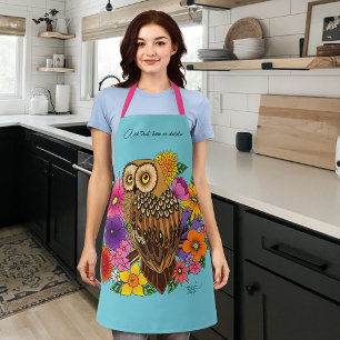 Flower Bouquet Owl Apron