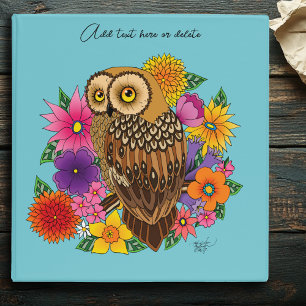 Flower Bouquet Owl Binder