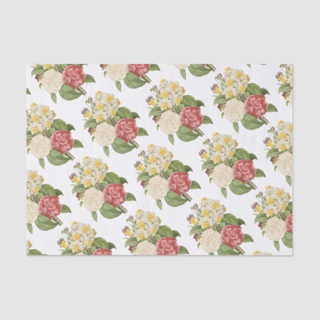 Flower Bouquet Pattern Tissue Paper (Front)