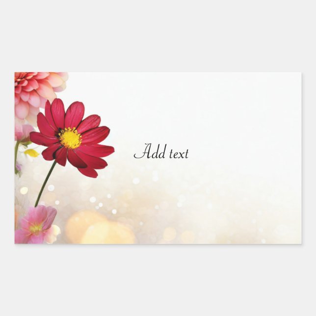 Flower Bouquet TEMPLATE, Sticker (Front)