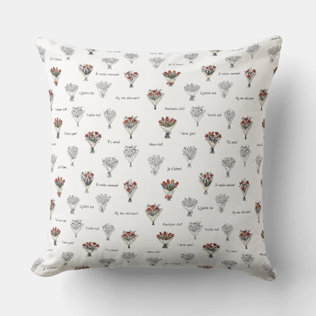 Flower Bouquet Throw Pillow: Perfect for Any Room Throw Pillow
