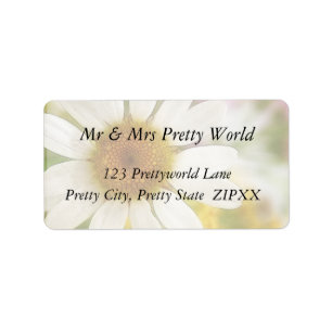 Flower Bouquet - White Daisy Label