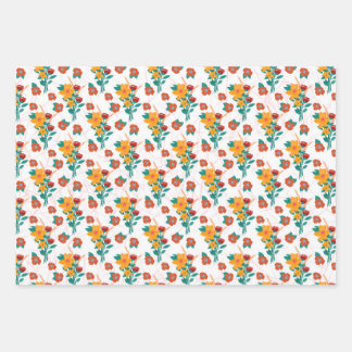 Flower-Bouquet Wrapping Paper Sheet