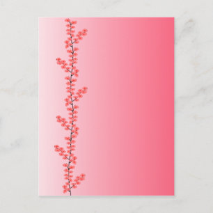 Flower Branch postcard, customize Postcard