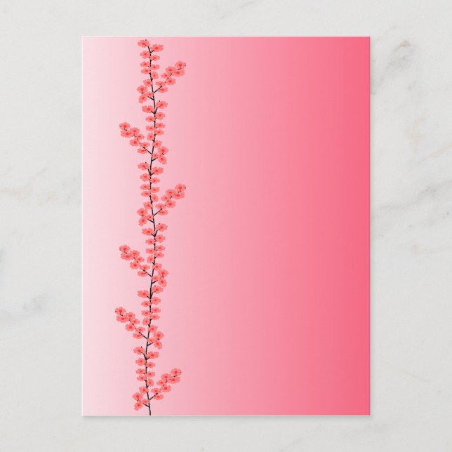 Flower Branch postcard, customize Postcard (Front)