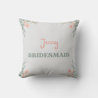 Flower bride throw pillow