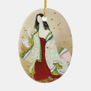 flower bud ceramic ornament