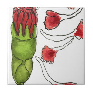 "Flower Bud" Kitchen Garden Ceramic Tile