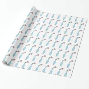 Flower Bud Vase Decorative Drawing Wrapping Paper