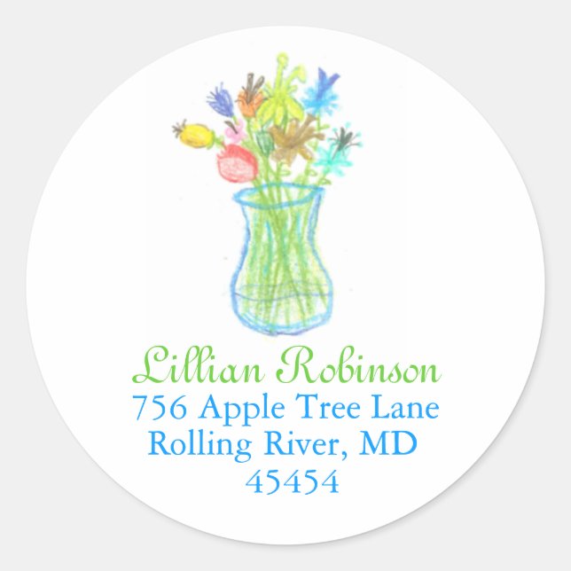 Flower bunch address label (Front)