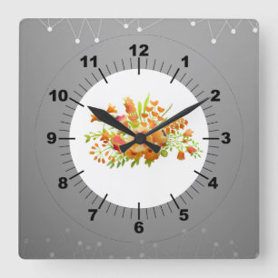 Flower bunch clock