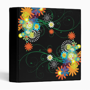 flower bunches of swirls vector binder