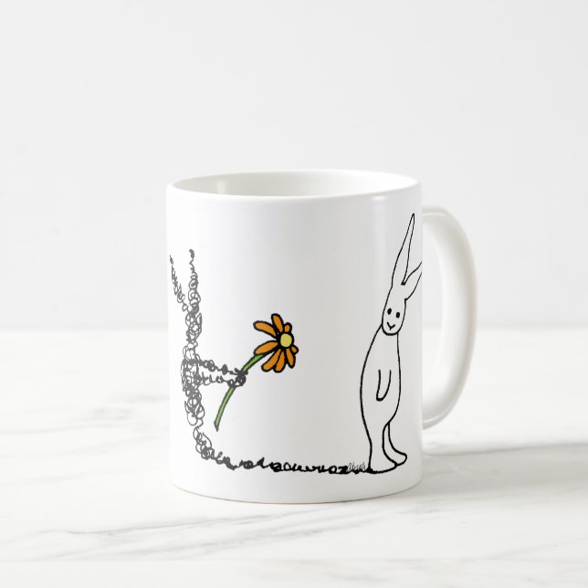 Flower Bunny Coffee Mug (Front Right)