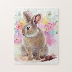Flower Bunny Jigsaw Puzzle
