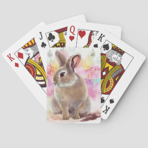 Flower Bunny Playing Cards