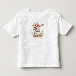 flower bunny toddler t-shirt