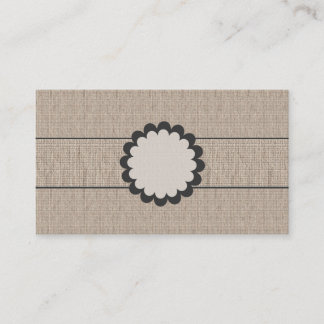 flower,burlap,country,art,textured business cards