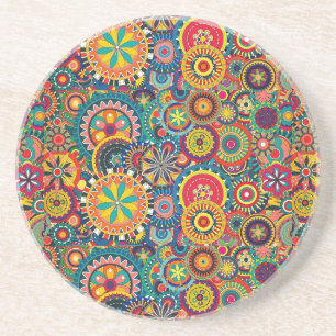 Flower Bursts Pinwheels Coaster