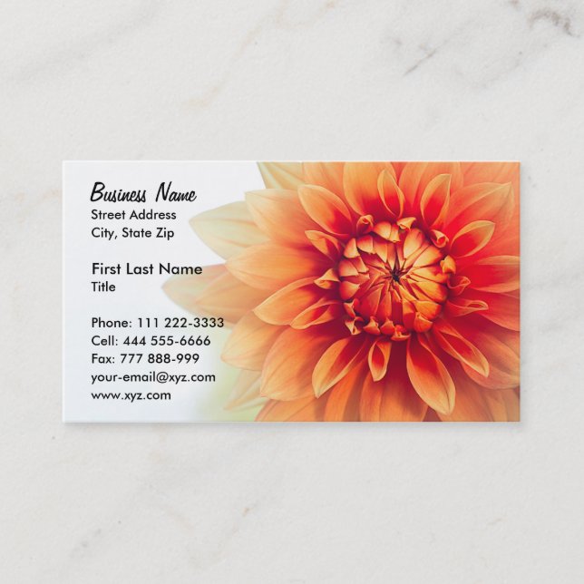 Flower Business Card Template (Front)