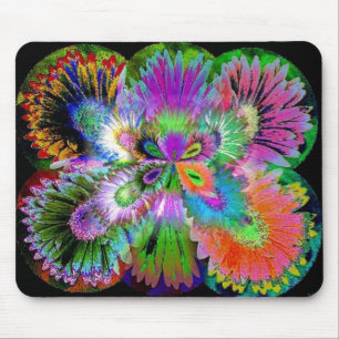 Flower Butterfly Abstract Mousepad