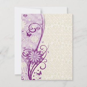 Flower & Butterfly Baby Shower Invitation