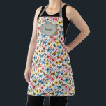 Flower butterfly bees pattern garden lover apron<br><div class="desc">Gardening flower butterfly pattern garden lover,  personal Apron
Add your own name to personalize.</div>