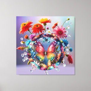 Flower Butterfly Canvas Print