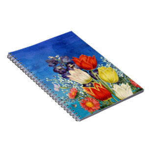 Flower Butterfly Hummingbirds Notebook