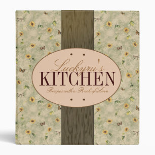 Flower & Butterfly Recipe Binder