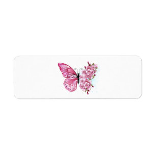 Flower Butterfly with Pink Sakura