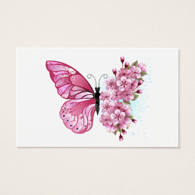 Flower Butterfly with Pink Sakura (Front)