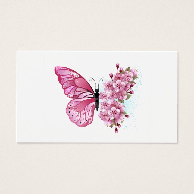 Flower Butterfly with Pink Sakura (Front)