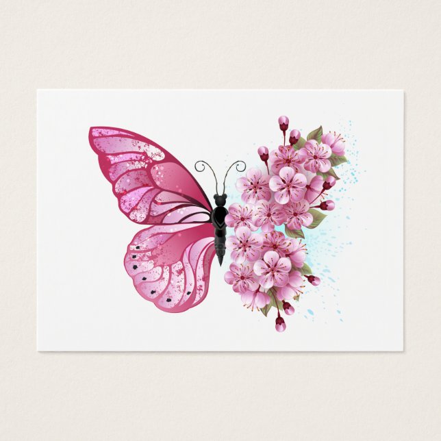 Flower Butterfly with Pink Sakura (Front)