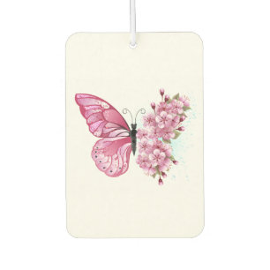 Flower Butterfly with Pink Sakura Air Freshener