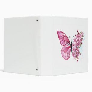 Flower Butterfly with Pink Sakura Binder