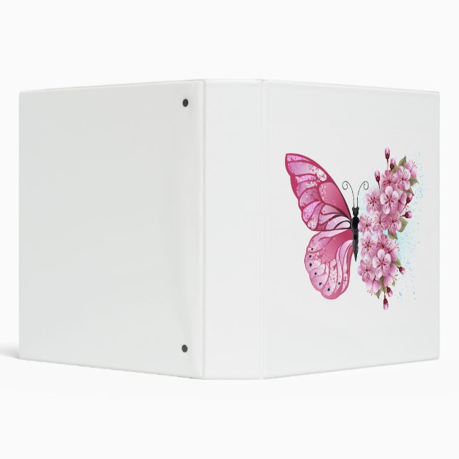 Flower Butterfly with Pink Sakura Binder (Background)
