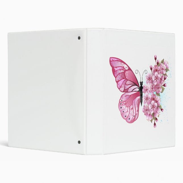 Flower Butterfly with Pink Sakura Binder (Background)
