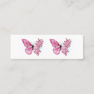 Flower Butterfly with Pink Sakura Calling Card