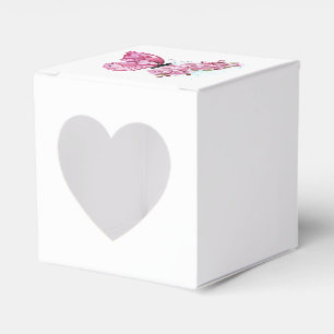Flower Butterfly with Pink Sakura Favor Box
