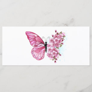 Flower Butterfly with Pink Sakura Menu