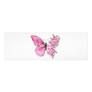 Flower Butterfly with Pink Sakura Photo Print