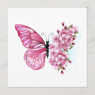 Flower Butterfly with Pink Sakura Program