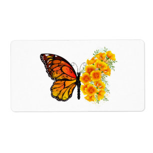 Flower Butterfly with Yellow California Poppy