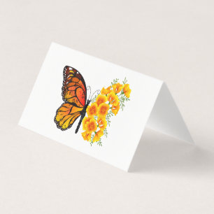 Flower Butterfly with Yellow California Poppy