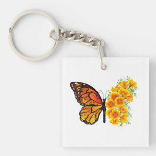 Flower Butterfly with Yellow California Poppy