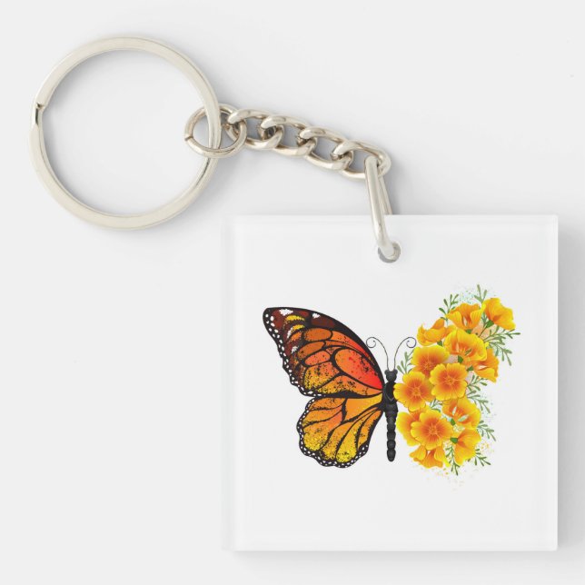 Flower Butterfly with Yellow California Poppy (Devant)
