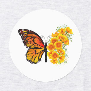 Flower Butterfly with Yellow California Poppy