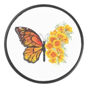 Flower Butterfly with Yellow California Poppy